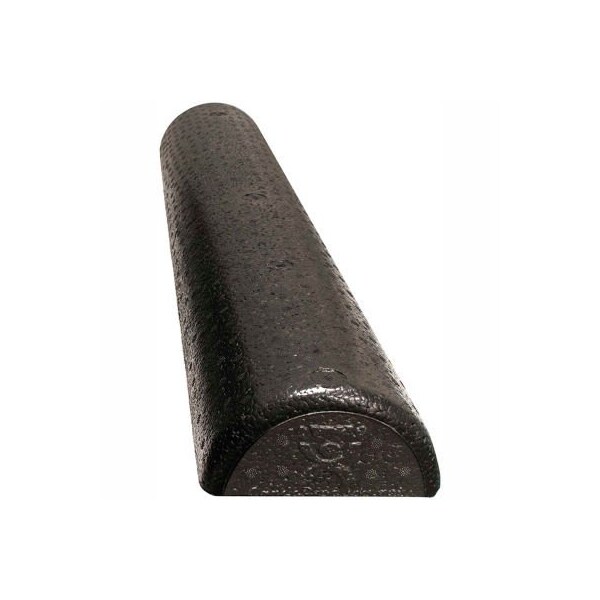 CanDo Black Composite Foam Roller, Half-Round, 6" Dia. x 36"L